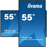 iiyama LH5575UHS-B1AG Signage Display Digital signage flat panel 138.7 cm (54.6") LCD Wi-Fi 500 cd/m² 4K Ultra HD Black Built-in processor Android 11 24/7