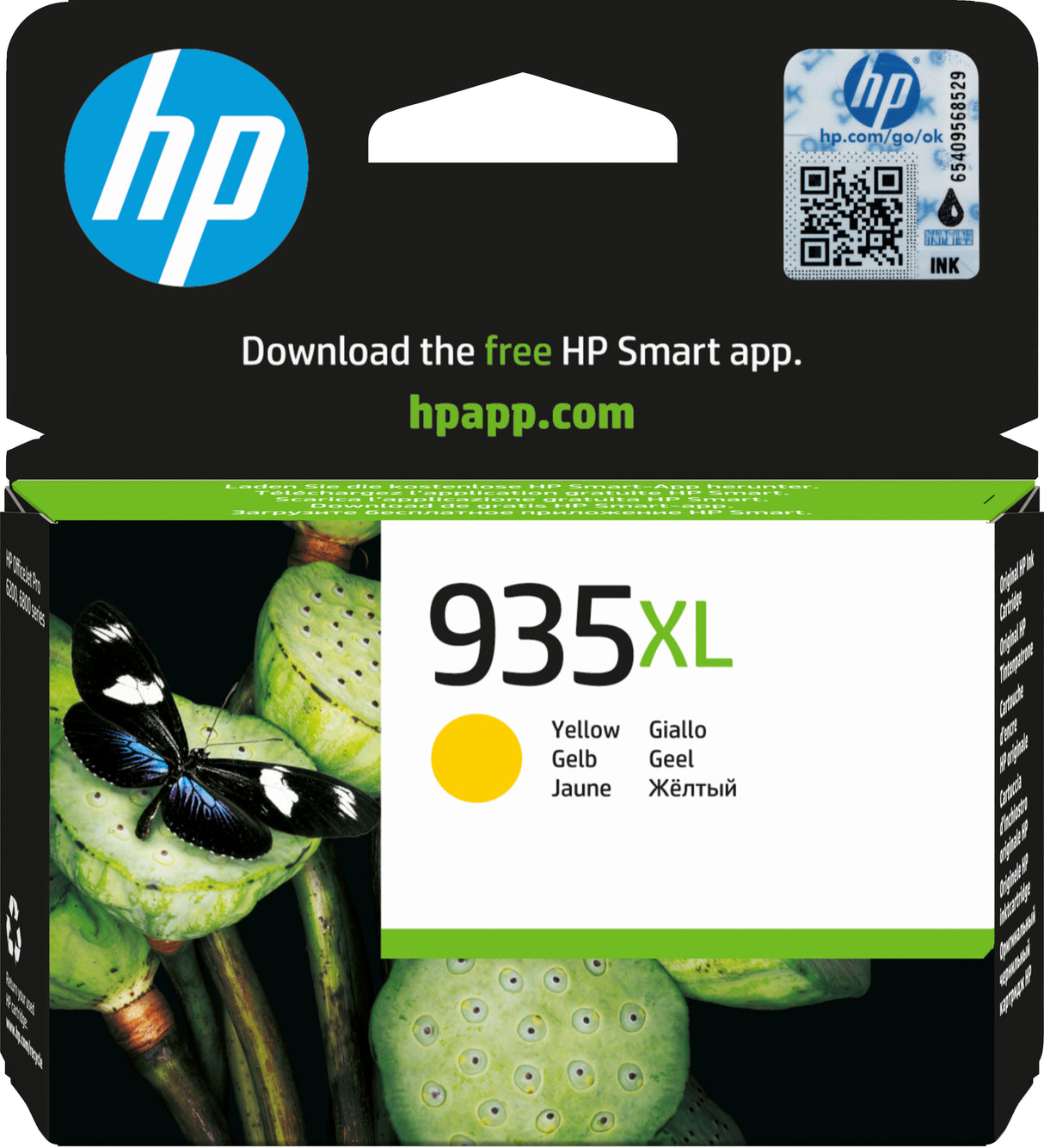 HP C2P26AE/935XL Ink cartridge yellow high-capacity, 825 pages ISO/IEC 24711 9.5ml for HP OfficeJet Pro 6230