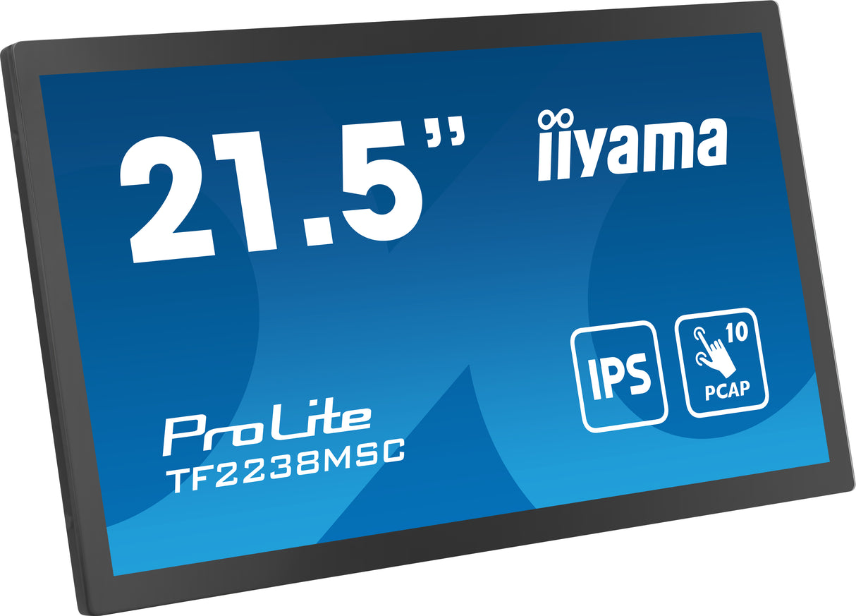 iiyama TF2238MSC-B1 Signage Display Digital A-board 55.9 cm (22") LED 600 cd/m² Full HD Black Touchscreen