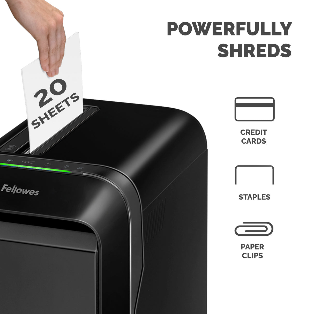 Fellowes LX Series Powershred LX220 paper shredder 65 dB Black