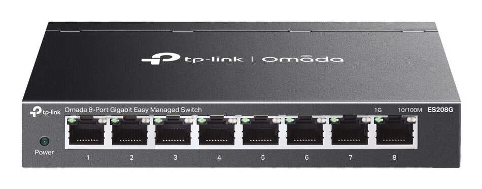 TP-Link Omada ES208G network switch Managed L2 Gigabit Ethernet (10/100/1000) Black