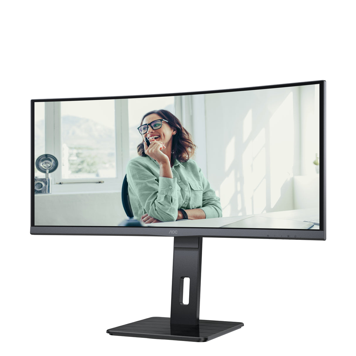 AOC CU34P3CV computer monitor 86.4 cm (34") 3440 x 1440 pixels UltraWide Quad HD LED Black