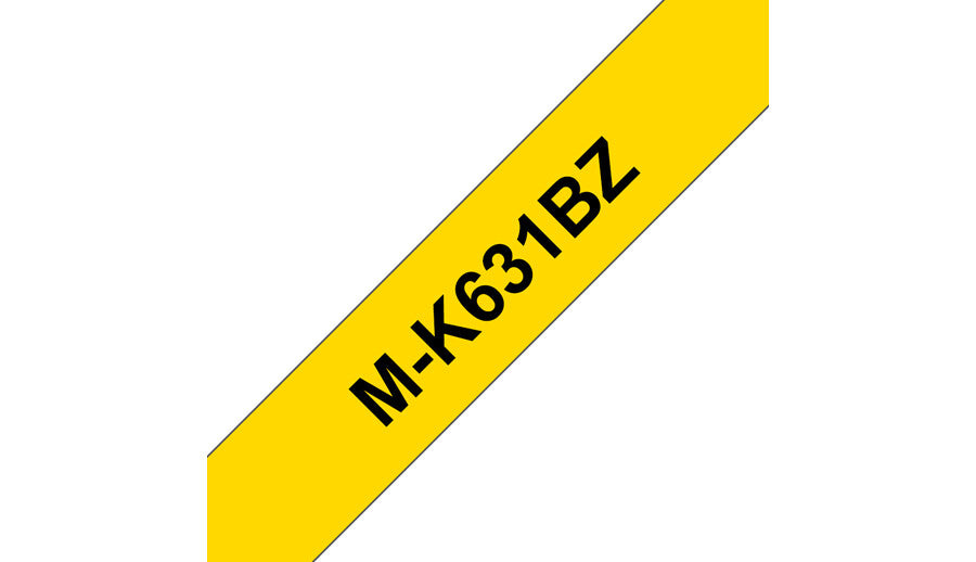 Brother 12mm Black on Yellow Plastic Tape