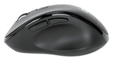 Manhattan Ergonomic Wireless Mouse, Right Handed, Adjustable 800/1200/1600dpi, 2.4Ghz (up to 10m), Six Button with Scroll Wheel, Combo USB=A and USB-C receiver, Black, AA battery (included), Three Year Warranty, Retail Box