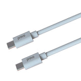 PREVO USB 2.0 60W C to C PVC cable, 20V/3A, 480Mbps, Injection moulding + PVC, White, Superior Design & Perfornance, Retail Box Packaging USB cable USB C