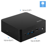 MSI Cubi NUC 1M Intel Core 3 100U (14th Gen) Barebone, NUC, SFF, Mini Computer, HTPC, (NO RAM, NO Storage, NO OS), UHD Graphics/DDR5/Dual ThunderBolt 4/Dual HDMI/Dual LAN/WiFi 6E/BT 5.3/VESA