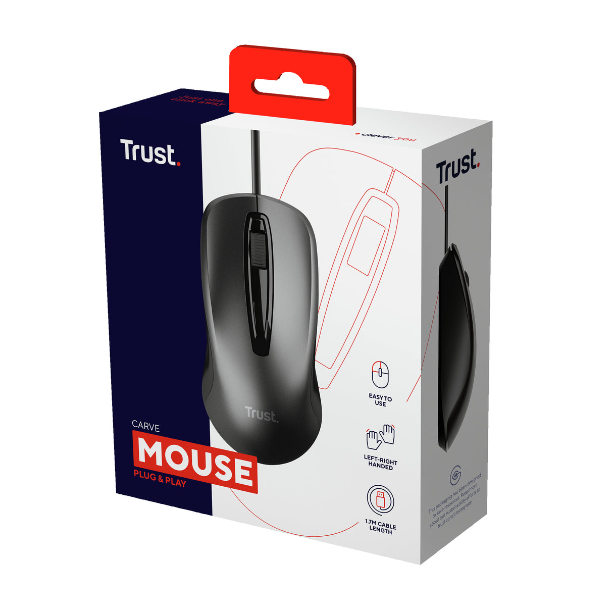 Trust Carve mouse Office Ambidextrous USB Type-A Optical 1200 DPI