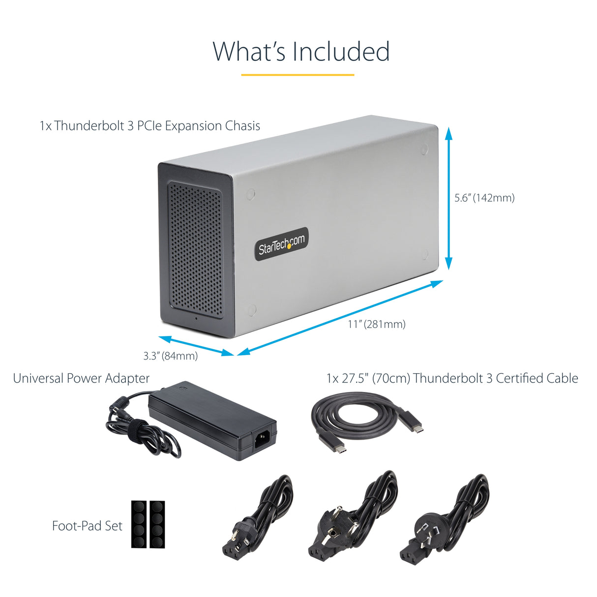 StarTech.com Thunderbolt 3 PCIe Expansion Chassis, External Enclosure W/Dual PCI Express Slots, PCIe Box for Laptops/Desktops/All-In-Ones, 8K/4K Output Via TB3/DP 1.4 Ports, For Video Capture/Fiber/Ethernet Cards