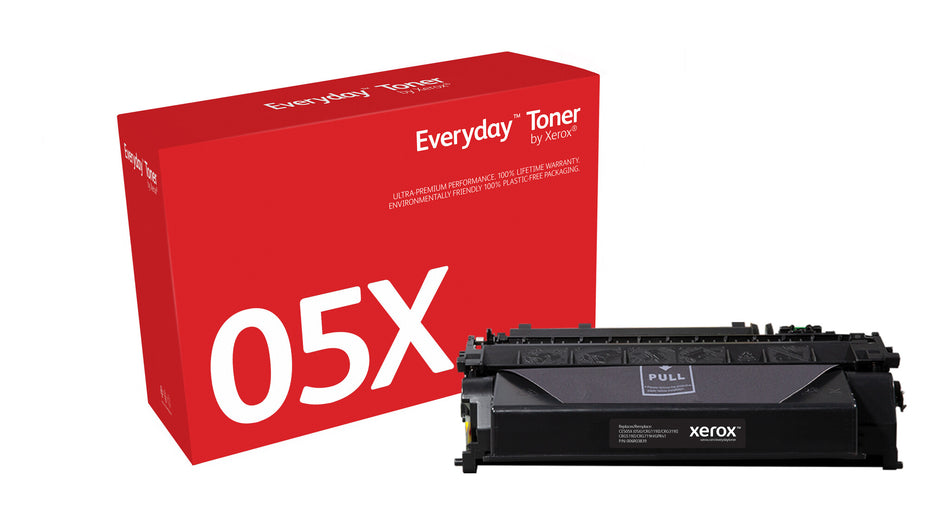 Everyday™ Black Toner by Xerox compatible with HP 05X (CE505X), High capacity