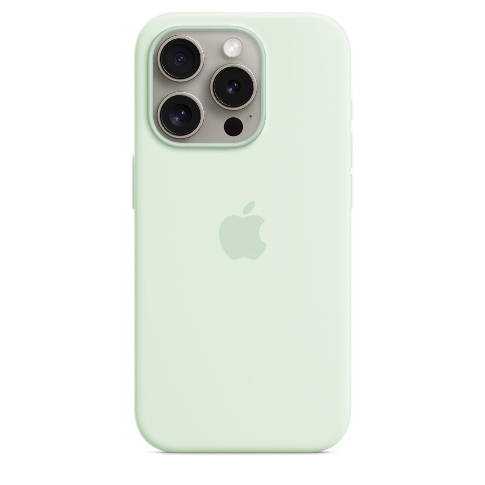 Apple iPhone 15 Pro Silicone Case with MagSafe - Soft Mint