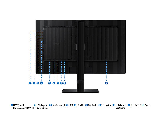 Samsung LS24D600UAU computer monitor 61 cm (24") 2560 x 1440 pixels Quad HD Black