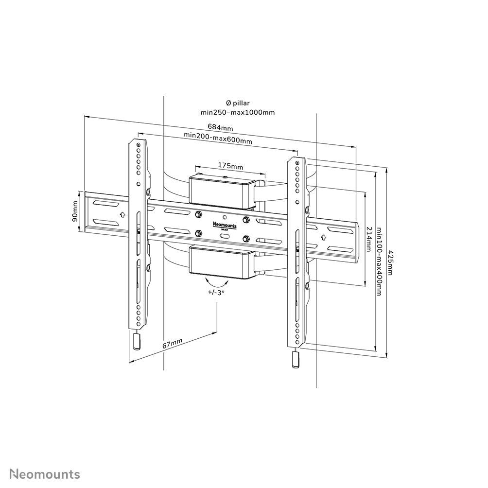 Neomounts TV pillar mount