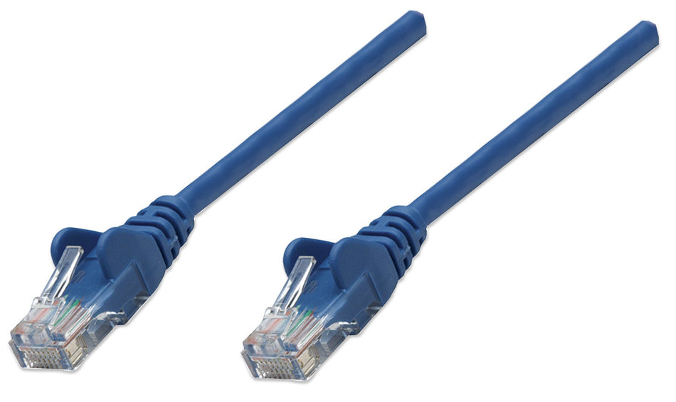 Intellinet Network Patch Cable, Cat6, 1.5m, Blue, CCA, U/UTP, PVC, RJ45, Gold Plated Contacts, Snagless, Booted, Lifetime Warranty