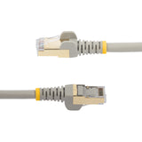 StarTech.com 0.50m CAT6a Ethernet Cable - 10 Gigabit Shielded Snagless RJ45 100W PoE Patch Cord - 10GbE STP Network Cable w/Strain Relief - Grey Fluke Tested/Wiring is UL Certified/TIA