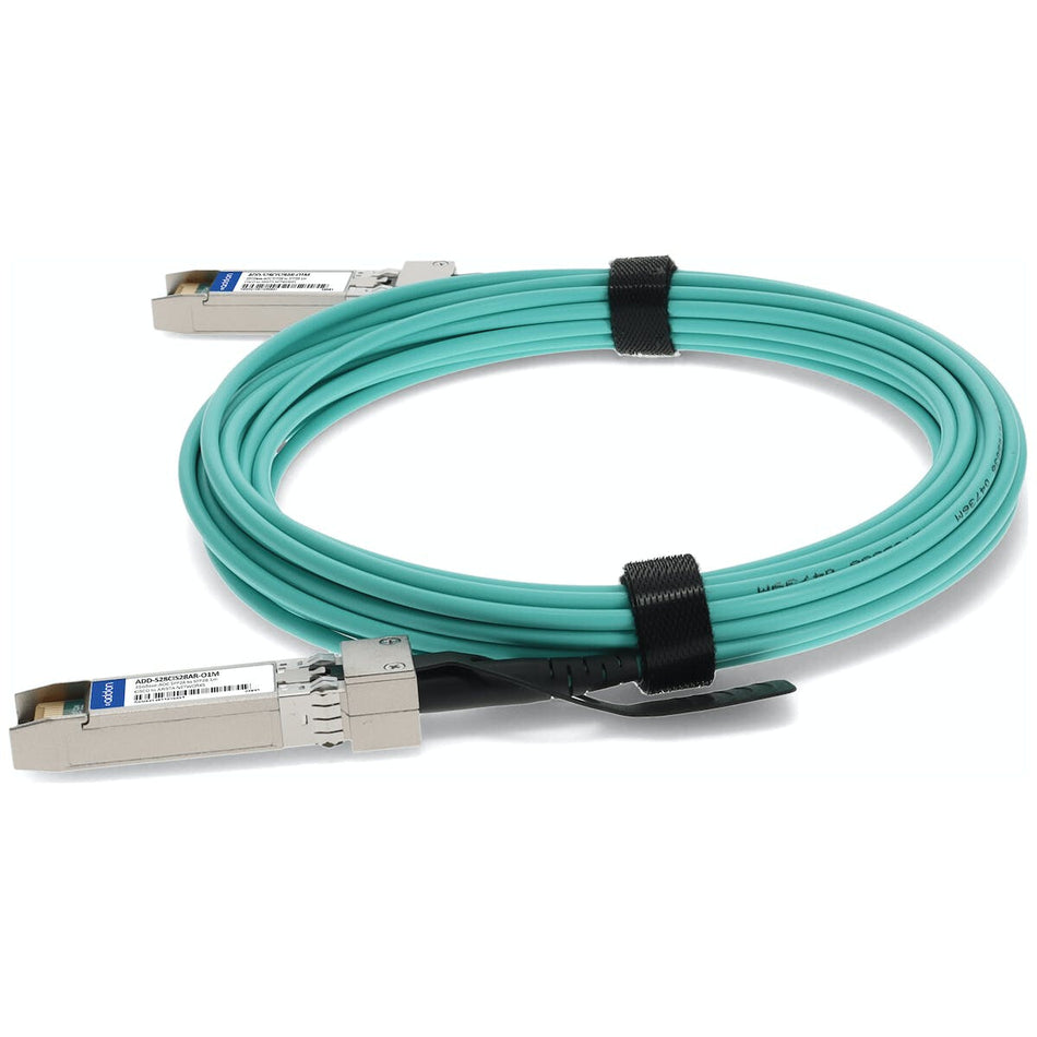 AddOn Networks ADD-S28CIS28BR-O1M InfiniBand/fibre optic cable 1 m SFP28 AOC Aqua colour