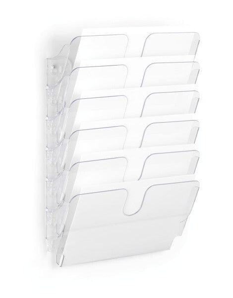 Durable FLEXIPLUS literature rack 6 shelves Transparent