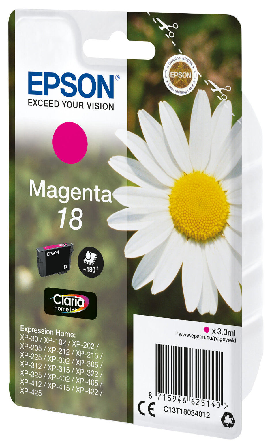 Epson Daisy Singlepack Magenta 18 Claria Home Ink