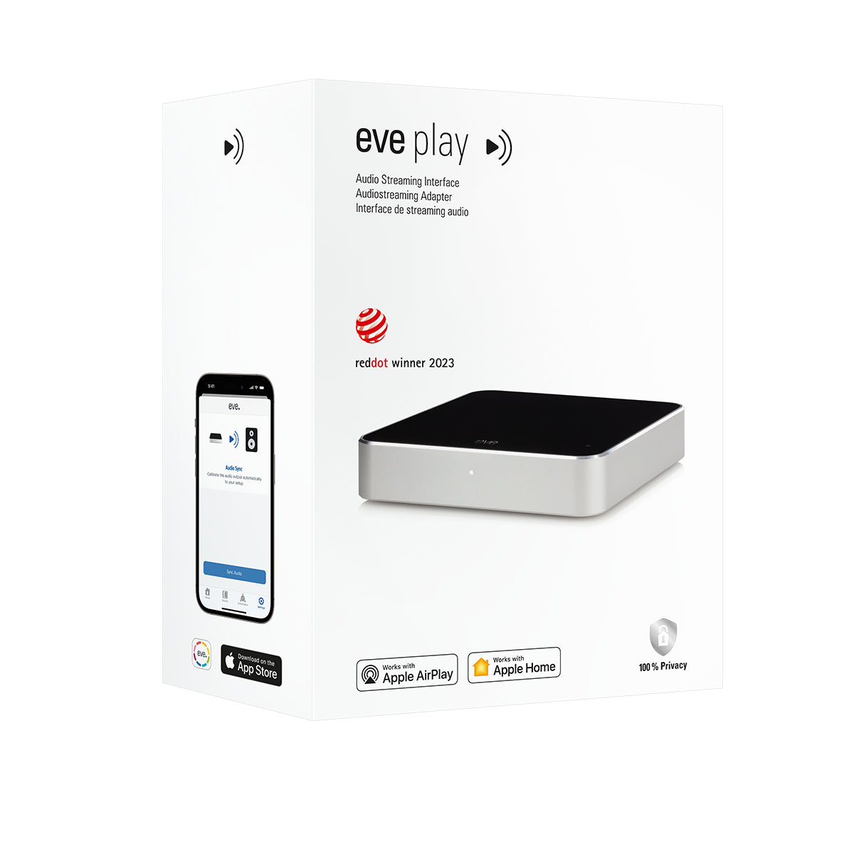 Eve Play Ethernet LAN Wi-Fi Black, Silver