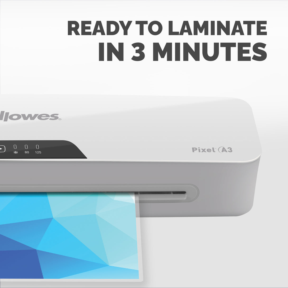 Fellowes A3 Laminator Machine Pixel A3 Laminating Machine 80 to 125 Micron 10 A4 Laminating Pouch Starter Pack Included