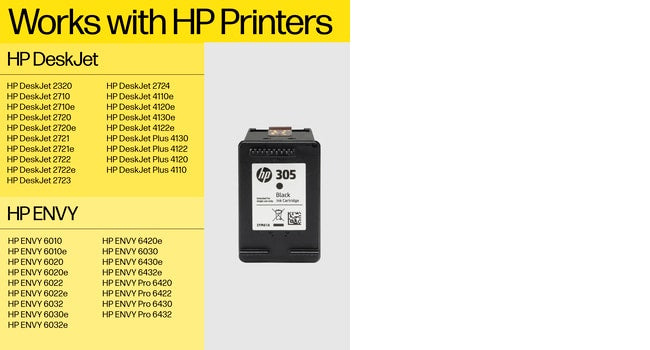 HP 6ZD17AE/305 Printhead cartridge multi pack black + color, 2x120 pages 4ml 120pg + 100pg Pack=2 for HP DeskJet 2710/e/Envy 6020/Envy 6020 e