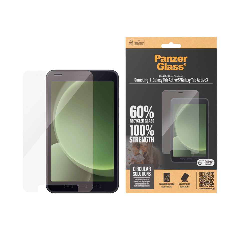 PanzerGlass ® Screen Protector Samsung Galaxy Tab Active5 5G | Active3 | Ultra-Wide Fit