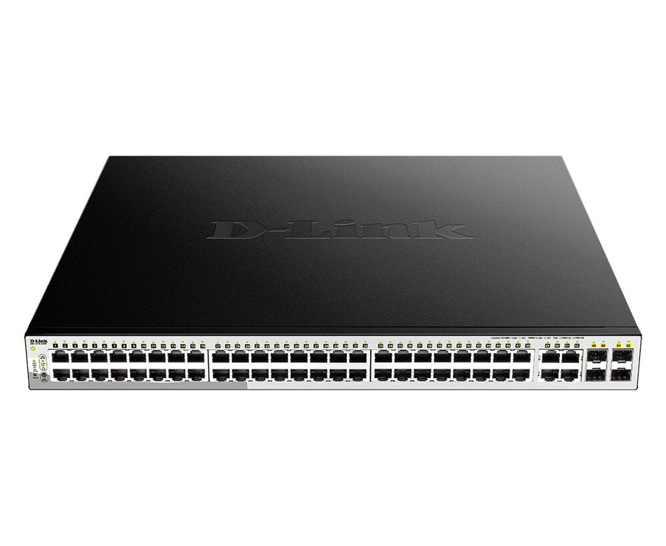 D-Link 52-Port PoE Gigabit Smart Managed Switch including 4 x 100/1000Mbps Combo Ports