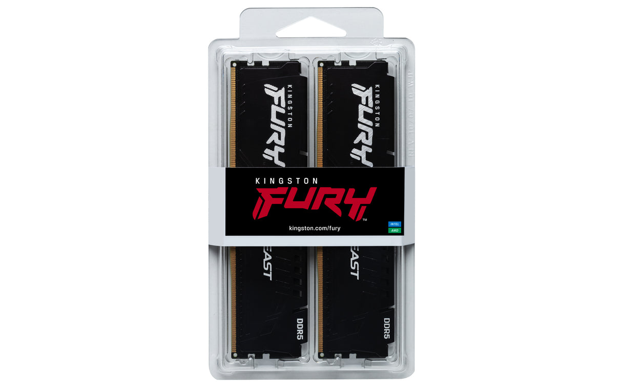 Kingston Technology FURY Beast 64GB 6000MT/s DDR5 CL36 DIMM (Kit of 2) Black EXPO