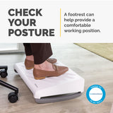 Fellowes Foot Rest Under Desk - Breyta Foot Support Ergonomic Foot Rest with Textured Surface - Foot Rest Stool for Office & Home - White