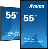 iiyama LH5565UHSB-B1 Signage Display Kiosk design 138.7 cm (54.6") LED Wi-Fi 800 cd/m² 4K Ultra HD Black Built-in processor Android 11 24/7