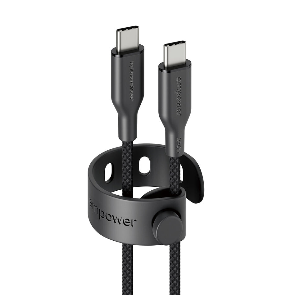 PanzerGlass empower by ® Racing 240W USB-C to USB-C Cable | USB 2.0 | 1.2M | Space Black