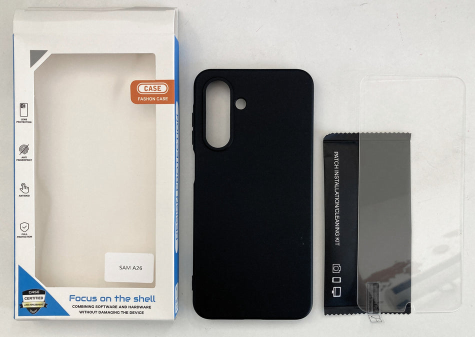 Accuratus MOB-SA26-SCAS+SP-B mobile phone case Shell case Black