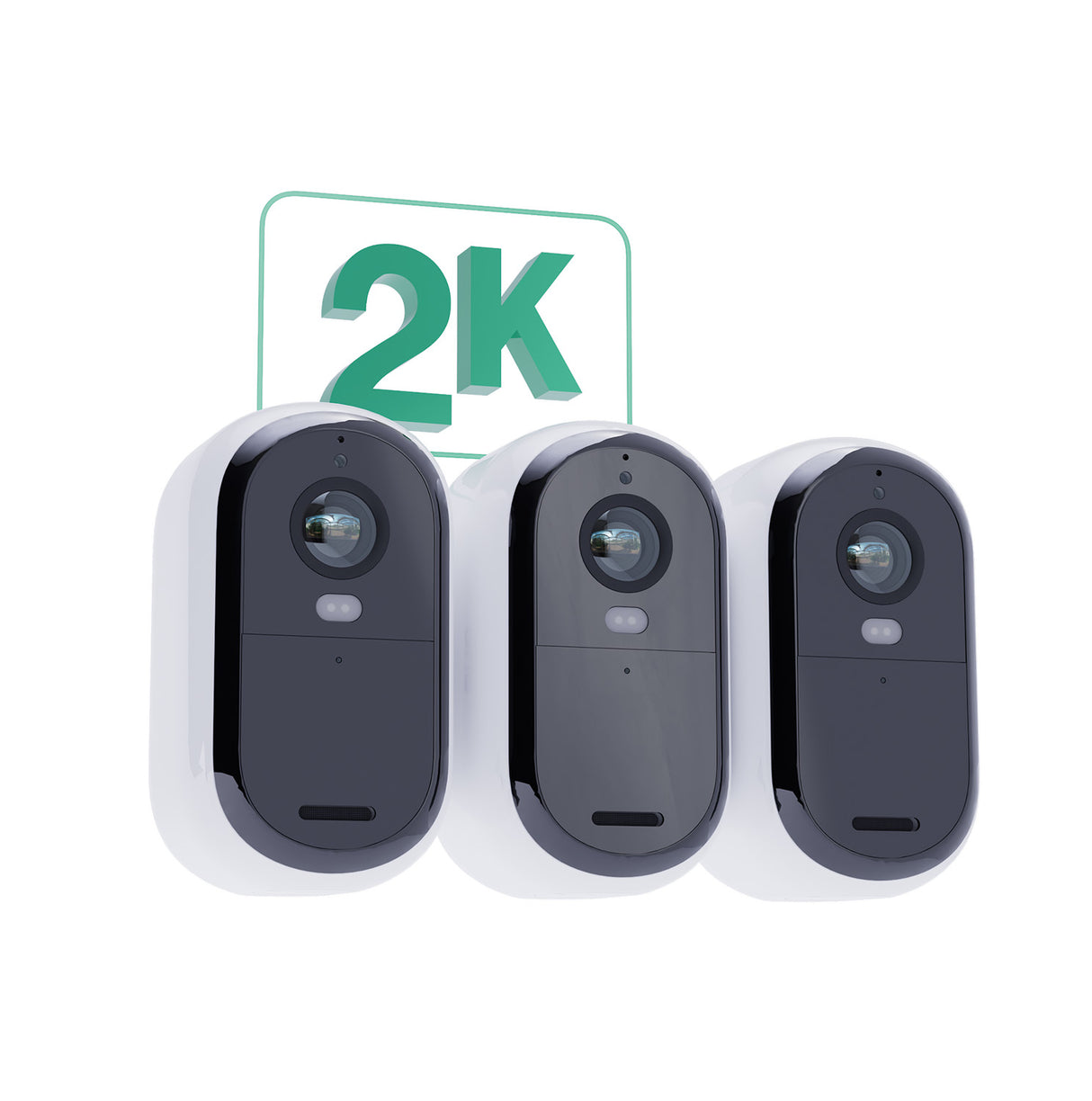 Arlo Essential 2K Outdoor Security Camera, 3-pack