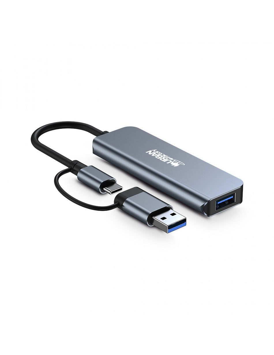 Urban Factory MHC35UF laptop dock/port replicator Wired USB 3.2 Gen 1 (3.1 Gen 1) Type-A Grey