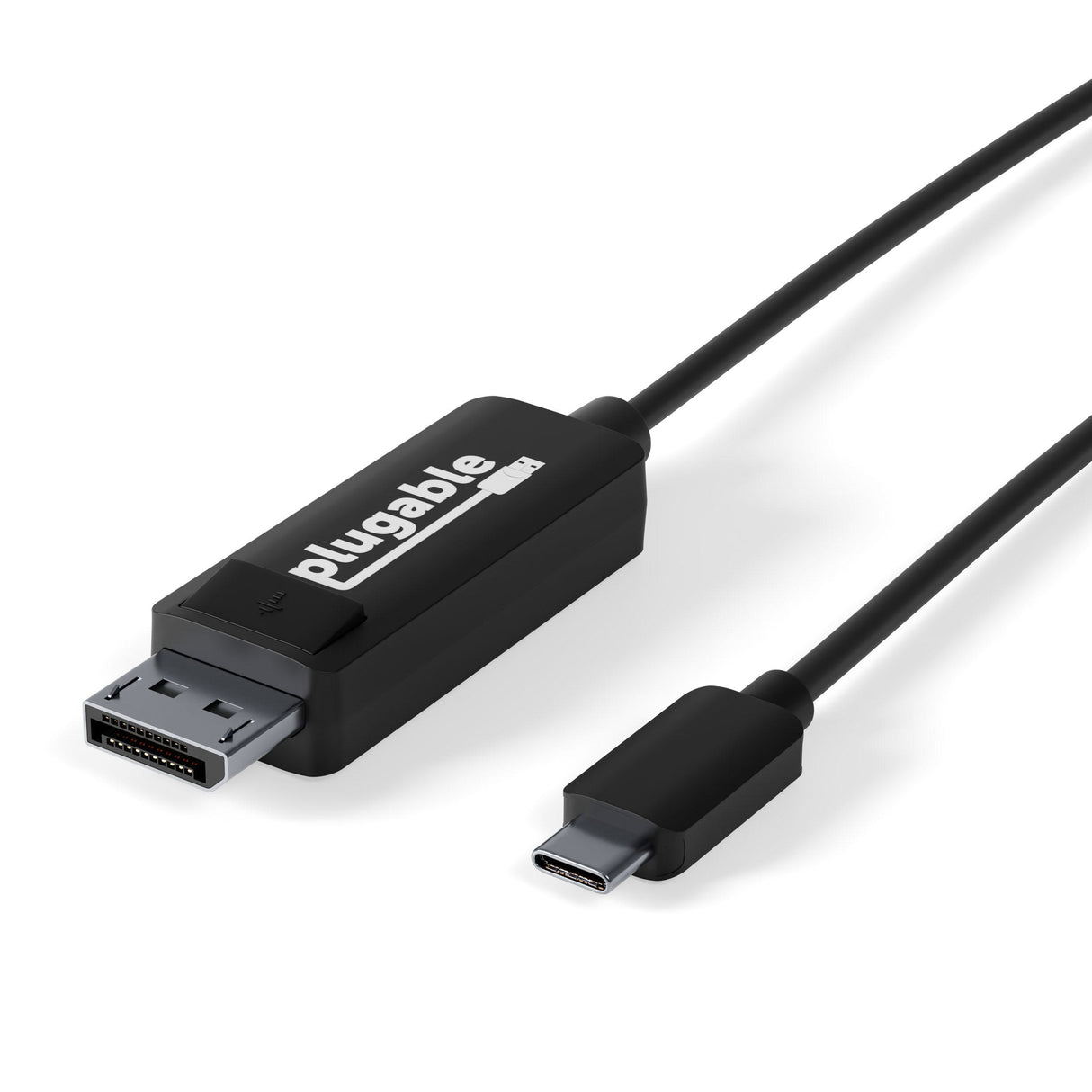 Plugable Technologies USB C to DisplayPort Cable 6 feet (1.8m), Up to 4K at 60Hz, USB C DisplayPort Cable - Compatible with Thunderbolt and USB-C - Driverless