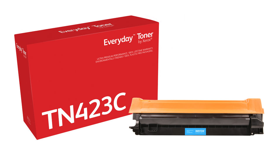 Everyday™ Cyan Toner by Xerox compatible with Brother TN-423C, High capacity