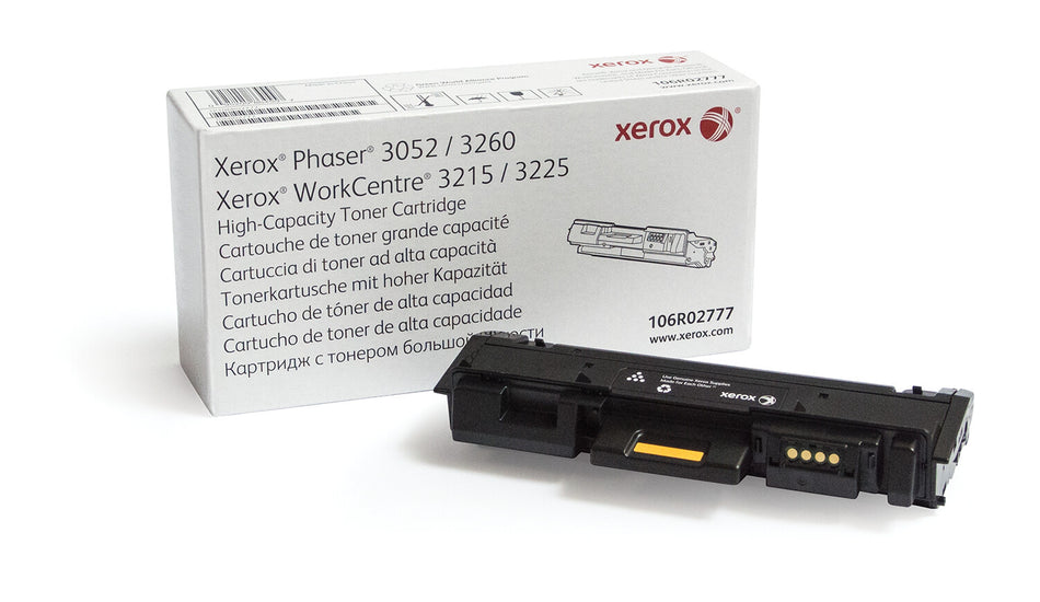 Xerox Genuine Phaser® 3052/3260, WorkCentre® 3215/3225 Black High capacity Toner Cartridge (3000 Pages) - 106R02777