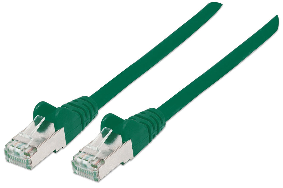 Intellinet Network Patch Cable, Cat6A, 2m, Green, Copper, S/FTP, LSOH / LSZH, PVC, RJ45, Gold Plated Contacts, Snagless, Booted, Lifetime Warranty