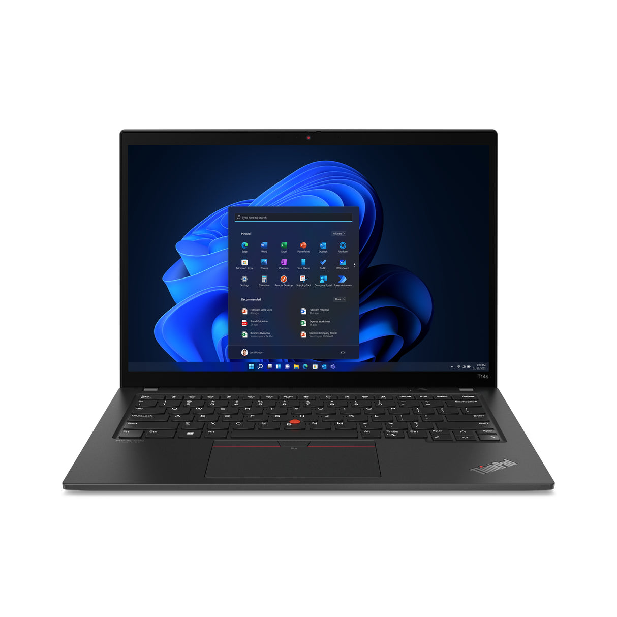 Lenovo ThinkPad T14s Gen 3 (Intel) Intel® Core™ i5 i5-1240P Laptop 35.6 cm (14") WUXGA 16 GB LPDDR5-SDRAM 256 GB SSD Wi-Fi 6E (802.11ax) Windows 11 Pro Black