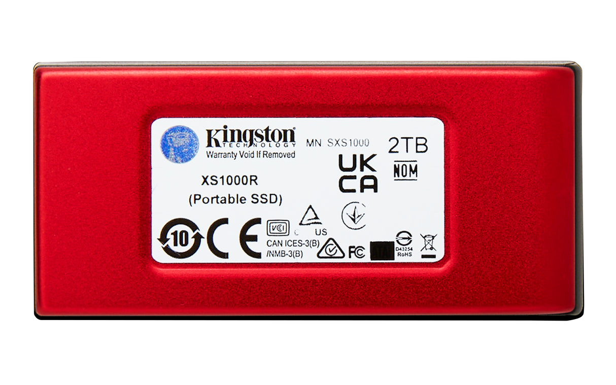 Kingston Technology 2TB XS1000 Red External USB 3.2 Gen 2 Portable Solid State Drive