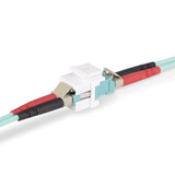 StarTech.com LC to LC Coupler, LC Fiber Coupler, LC/UPC Keystone Jack, Duplex Fiber Optic LC Keystone Coupler for Patch Panel