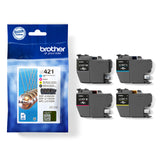 Brother LC-421VAL Ink cartridge multi pack Bk,C,M,Y, 4x200 pages Pack=4 for Brother DCP-J 1050