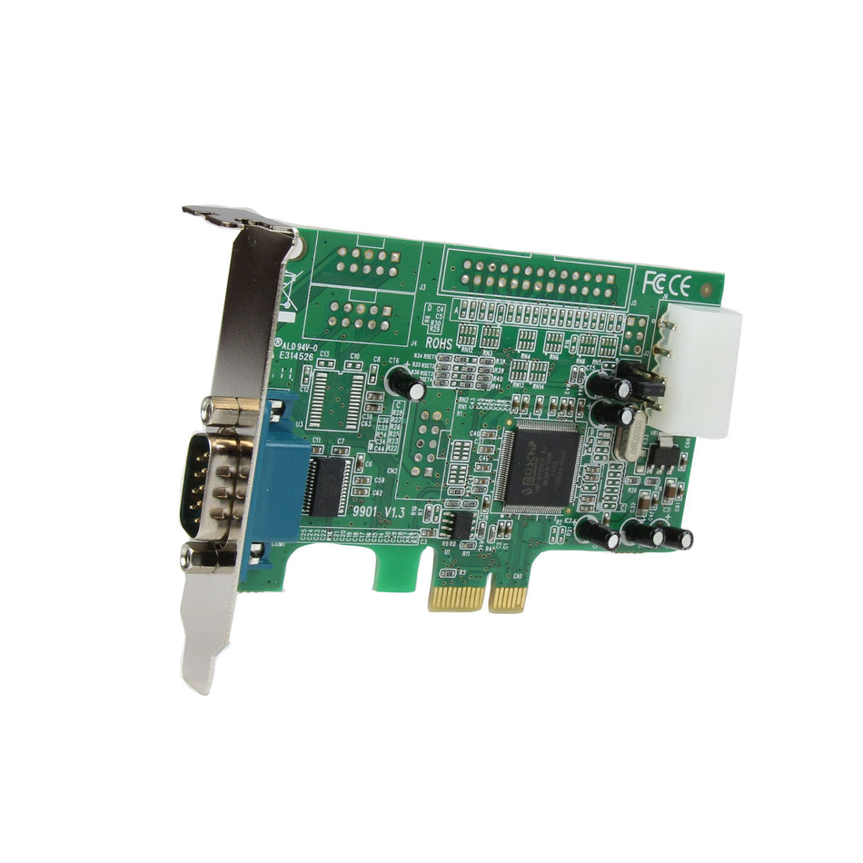 StarTech.com 1-port PCI Express RS232 Serial Adapter Card - PCIe RS232 Serial Host Controller Card - PCIe to Serial DB9 - 16550 UART - Low Profile Expansion Card - Windows & Linux