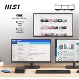 MSI Cubi N ADL S Intel N100 Desktop PC, NUC, SFF, Mini Computer, HTPC, (4GB RAM, 128GB SSD, Windows 11 PRO), Fanless/UHD Graphics/Type C/HDMI/DisplayPort/Dual LAN/WiFi 5/BT 5.1/VESA