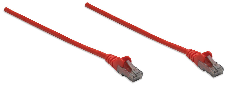 Intellinet Network Patch Cable, Cat6, 10m, Red, CCA, U/UTP, PVC, RJ45, Gold Plated Contacts, Snagless, Booted, Lifetime Warranty