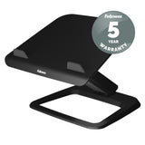 Fellowes Laptop Stand for Desk - Hana LT Laptop Stand for the Home and Office - Adjustable Laptop Stand with 3 Height Adjustments - Max Monitor Size 19", Max Weight 4.5KG - Black