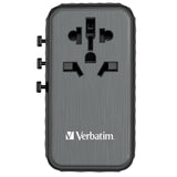 Verbatim UTA-06 100W GaN III Universal Travel Adapter with 2 x USB-C PD & QC 4+ & 2 x USB-A QC 3.0 ports