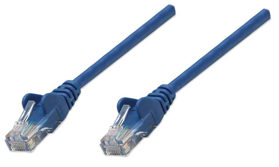 Intellinet Network Patch Cable, Cat5e, 2m, Blue, CCA, U/UTP, PVC, RJ45, Gold Plated Contacts, Snagless, Booted, Lifetime Warranty
