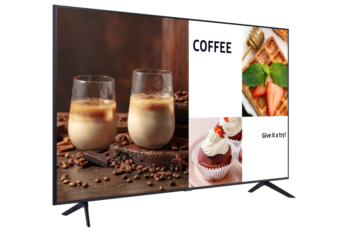 Samsung BEC-H BE75C-H Digital signage flat panel 190.5 cm (75") LED Wi-Fi 4K Ultra HD Black Built-in processor Tizen 16/7