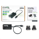 Plugable Technologies USB 3.0 to DVI/VGA/HDMI Video Graphics Adapter for Multiple Monitors up to 2048x1152 Supports Windows 11, 10, 8.1, 7, XP, and Mac 10.14+