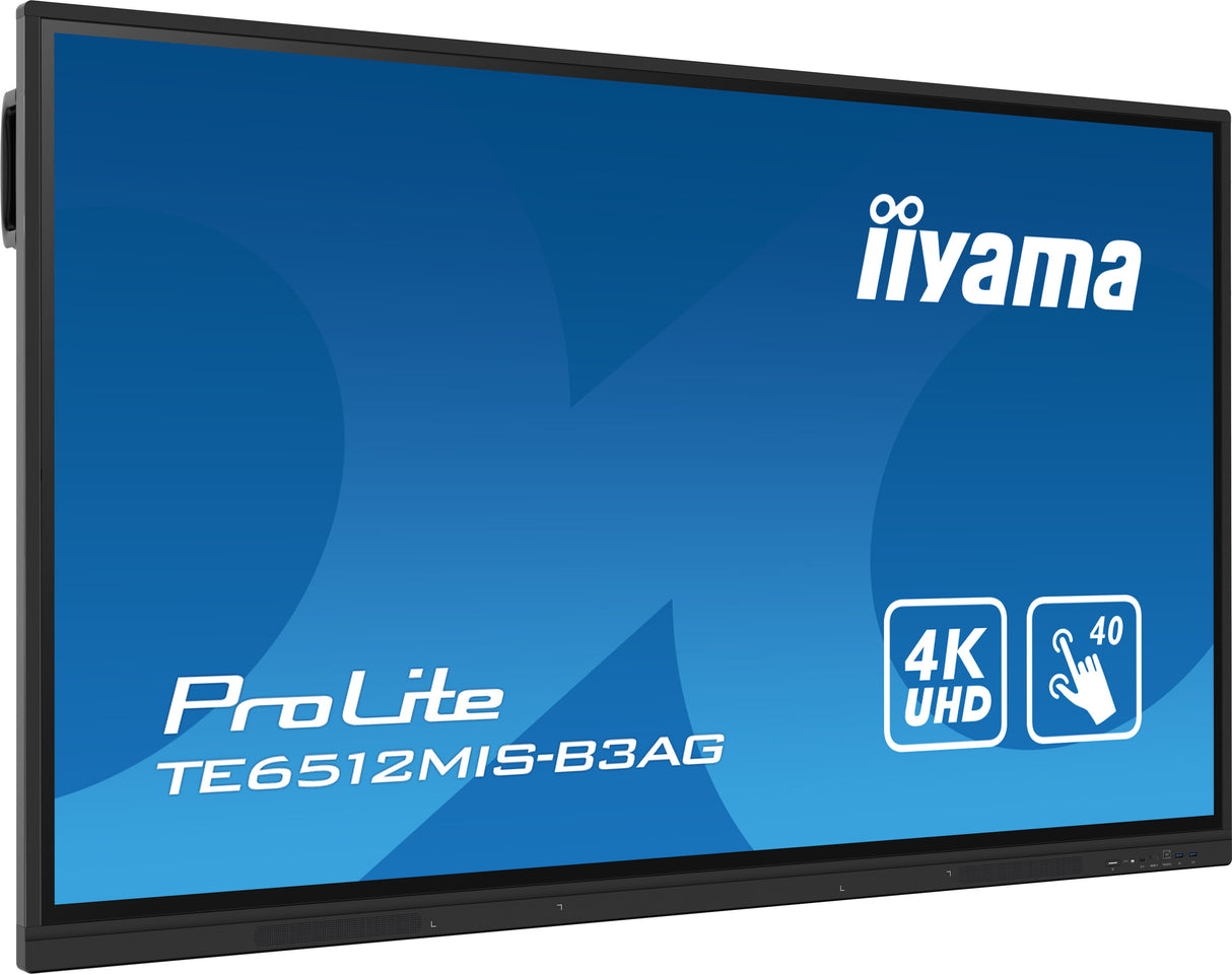 iiyama TE6512MIS-B3AG Signage Display Kiosk design 165.1 cm (65") LCD Wi-Fi 400 cd/m² 4K Ultra HD Black Touchscreen Built-in processor Android 11 24/7